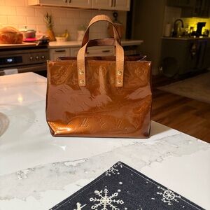 Vernis Reade PM Bronze Brown patent leather